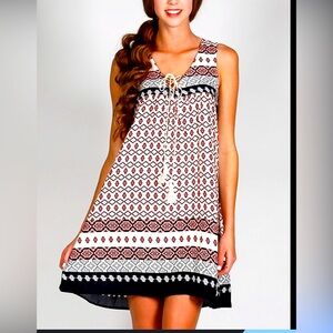 Blu Pepper Tassel tie dress